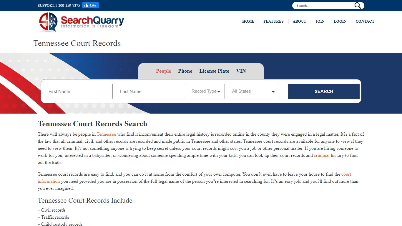 Free Tennessee Court Records | Enter a Name to View Court Records Online